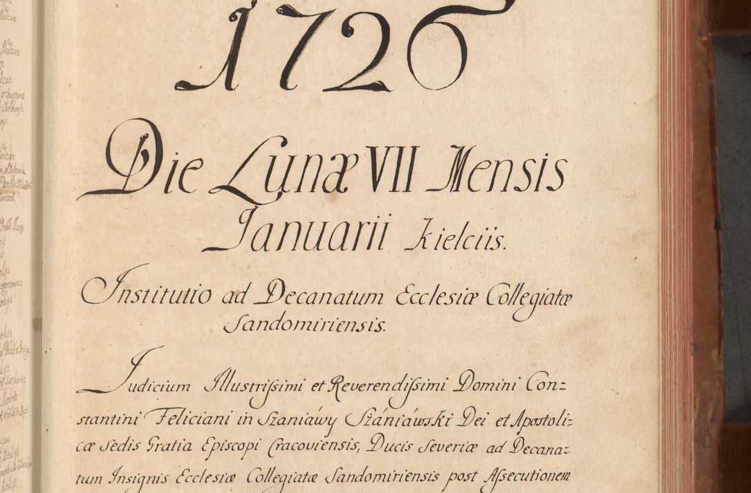 Zdjęcie nr 430 dla obiektu archiwalnego: Acta actorum episcopalium R. D. Constantini Feliciani in Szaniawy Szaniawski, episcopi Cracoviensis, ducis Severiae per annos 1724 - 1727 conscripta. Volumen II