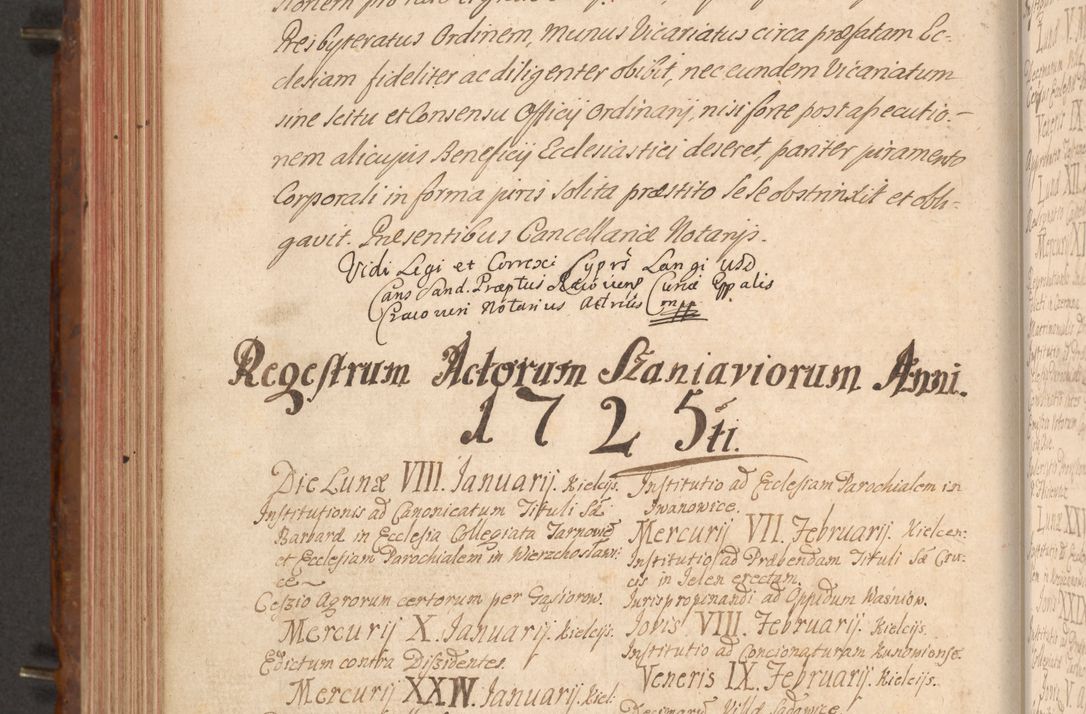 Zdjęcie nr 427 dla obiektu archiwalnego: Acta actorum episcopalium R. D. Constantini Feliciani in Szaniawy Szaniawski, episcopi Cracoviensis, ducis Severiae per annos 1724 - 1727 conscripta. Volumen II