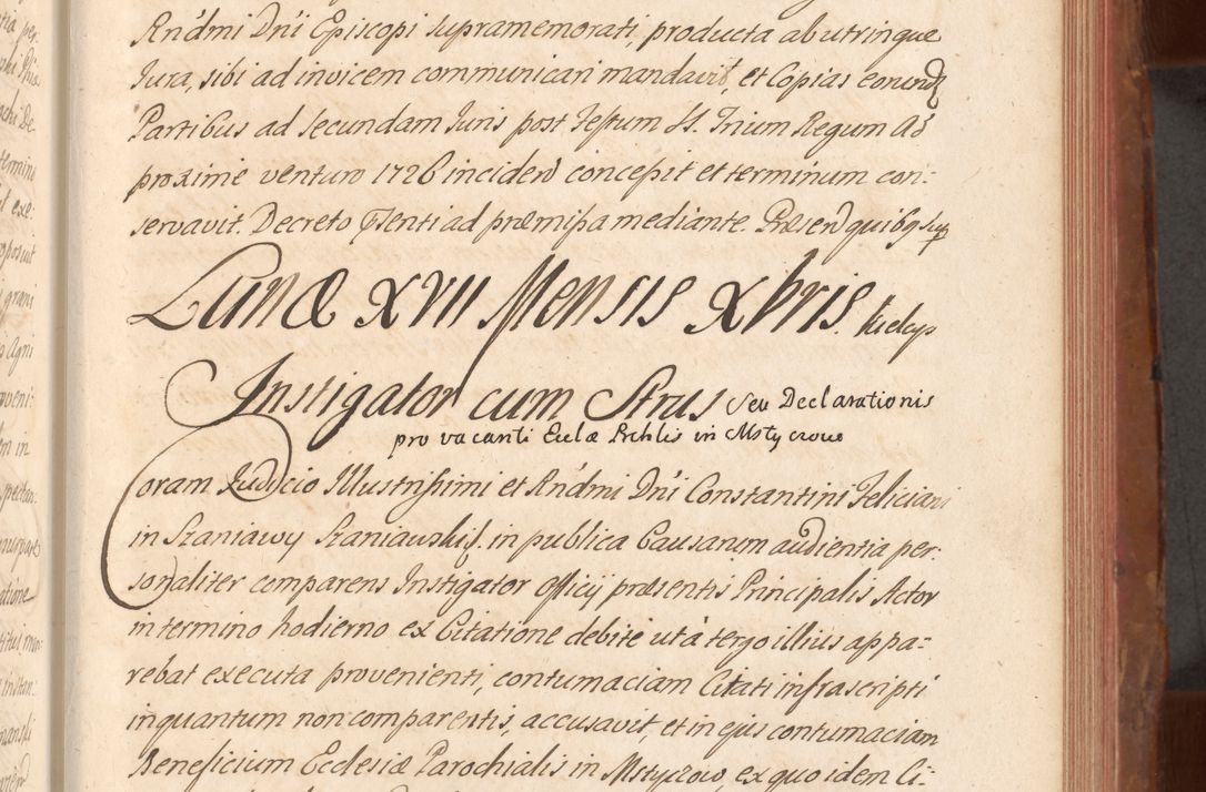 Zdjęcie nr 418 dla obiektu archiwalnego: Acta actorum episcopalium R. D. Constantini Feliciani in Szaniawy Szaniawski, episcopi Cracoviensis, ducis Severiae per annos 1724 - 1727 conscripta. Volumen II