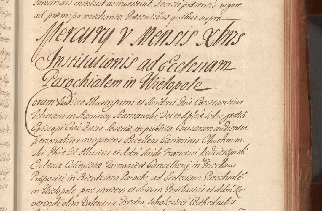 Zdjęcie nr 414 dla obiektu archiwalnego: Acta actorum episcopalium R. D. Constantini Feliciani in Szaniawy Szaniawski, episcopi Cracoviensis, ducis Severiae per annos 1724 - 1727 conscripta. Volumen II