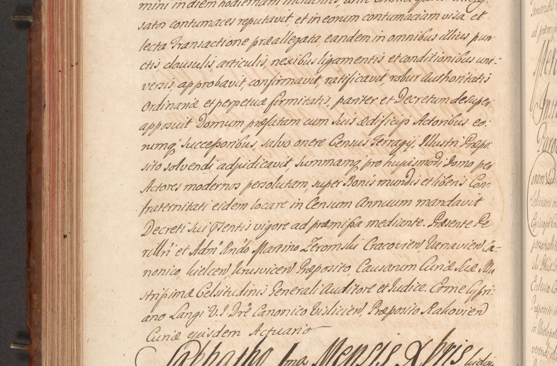 Zdjęcie nr 413 dla obiektu archiwalnego: Acta actorum episcopalium R. D. Constantini Feliciani in Szaniawy Szaniawski, episcopi Cracoviensis, ducis Severiae per annos 1724 - 1727 conscripta. Volumen II