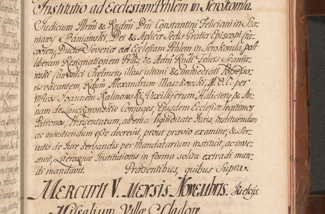 Zdjęcie nr 797 dla obiektu archiwalnego: Acta actorum episcopalium R. D. Constantini Feliciani in Szaniawy Szaniawski, episcopi Cracoviensis, ducis Severiae per annos 1724 - 1727 conscripta. Volumen II