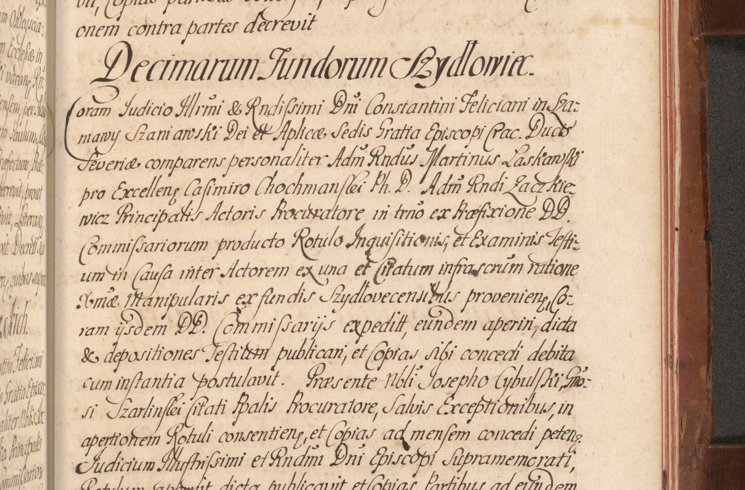 Zdjęcie nr 795 dla obiektu archiwalnego: Acta actorum episcopalium R. D. Constantini Feliciani in Szaniawy Szaniawski, episcopi Cracoviensis, ducis Severiae per annos 1724 - 1727 conscripta. Volumen II