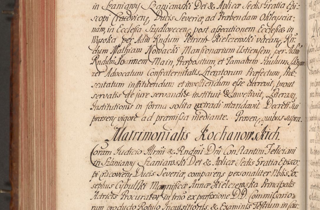 Zdjęcie nr 794 dla obiektu archiwalnego: Acta actorum episcopalium R. D. Constantini Feliciani in Szaniawy Szaniawski, episcopi Cracoviensis, ducis Severiae per annos 1724 - 1727 conscripta. Volumen II