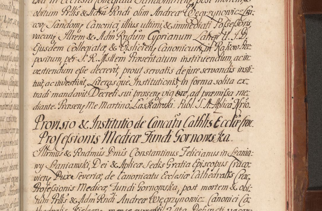 Zdjęcie nr 793 dla obiektu archiwalnego: Acta actorum episcopalium R. D. Constantini Feliciani in Szaniawy Szaniawski, episcopi Cracoviensis, ducis Severiae per annos 1724 - 1727 conscripta. Volumen II