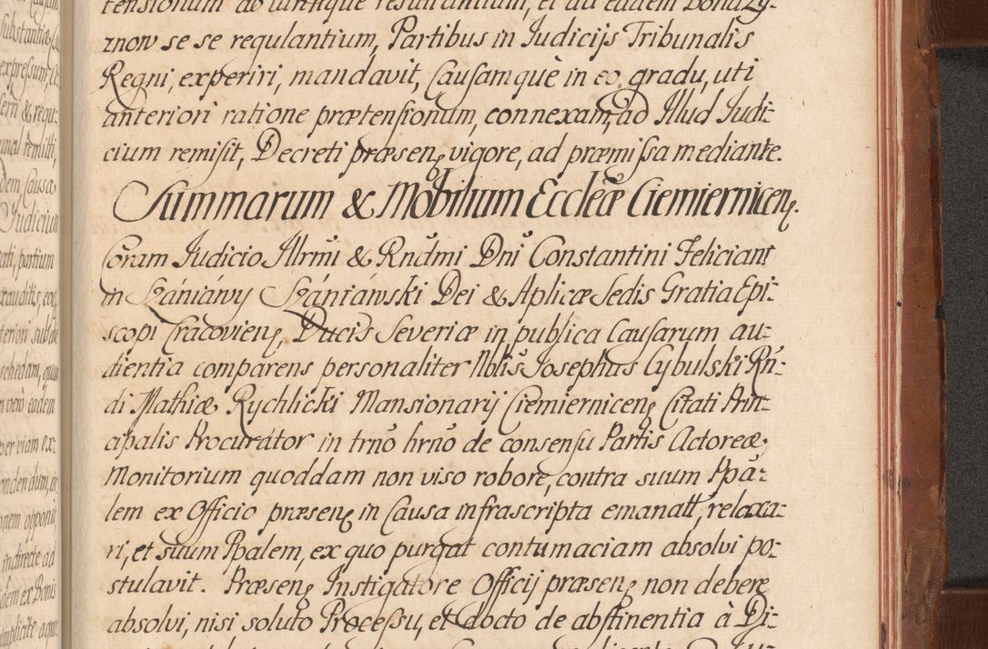 Zdjęcie nr 791 dla obiektu archiwalnego: Acta actorum episcopalium R. D. Constantini Feliciani in Szaniawy Szaniawski, episcopi Cracoviensis, ducis Severiae per annos 1724 - 1727 conscripta. Volumen II
