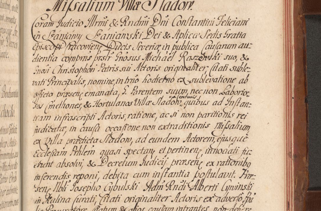 Zdjęcie nr 781 dla obiektu archiwalnego: Acta actorum episcopalium R. D. Constantini Feliciani in Szaniawy Szaniawski, episcopi Cracoviensis, ducis Severiae per annos 1724 - 1727 conscripta. Volumen II