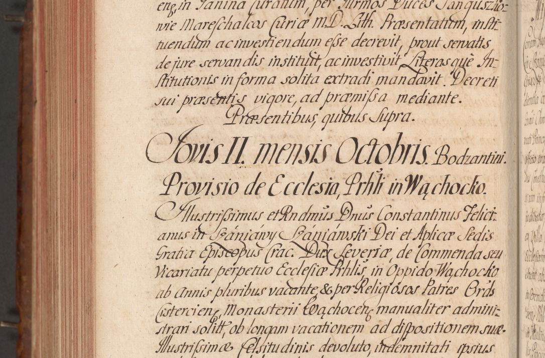 Zdjęcie nr 780 dla obiektu archiwalnego: Acta actorum episcopalium R. D. Constantini Feliciani in Szaniawy Szaniawski, episcopi Cracoviensis, ducis Severiae per annos 1724 - 1727 conscripta. Volumen II