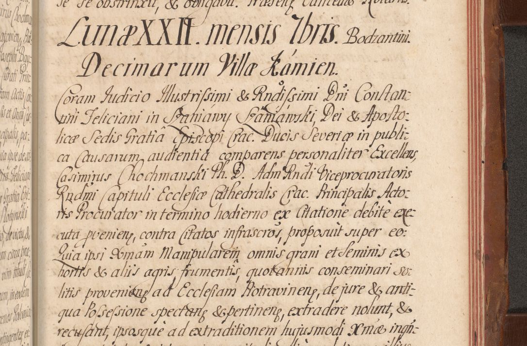 Zdjęcie nr 775 dla obiektu archiwalnego: Acta actorum episcopalium R. D. Constantini Feliciani in Szaniawy Szaniawski, episcopi Cracoviensis, ducis Severiae per annos 1724 - 1727 conscripta. Volumen II