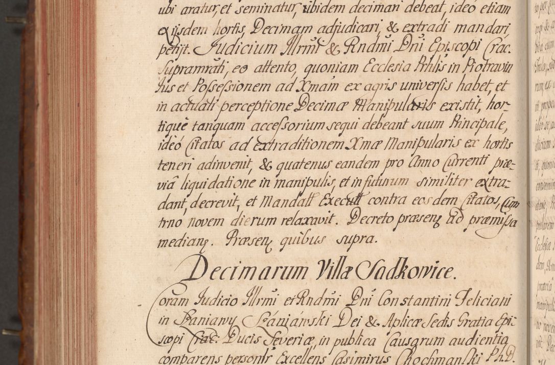 Zdjęcie nr 776 dla obiektu archiwalnego: Acta actorum episcopalium R. D. Constantini Feliciani in Szaniawy Szaniawski, episcopi Cracoviensis, ducis Severiae per annos 1724 - 1727 conscripta. Volumen II