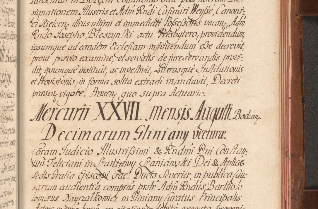 Zdjęcie nr 766 dla obiektu archiwalnego: Acta actorum episcopalium R. D. Constantini Feliciani in Szaniawy Szaniawski, episcopi Cracoviensis, ducis Severiae per annos 1724 - 1727 conscripta. Volumen II