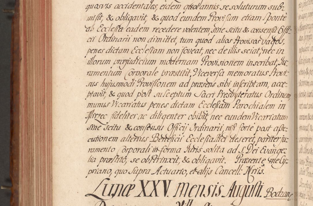 Zdjęcie nr 759 dla obiektu archiwalnego: Acta actorum episcopalium R. D. Constantini Feliciani in Szaniawy Szaniawski, episcopi Cracoviensis, ducis Severiae per annos 1724 - 1727 conscripta. Volumen II