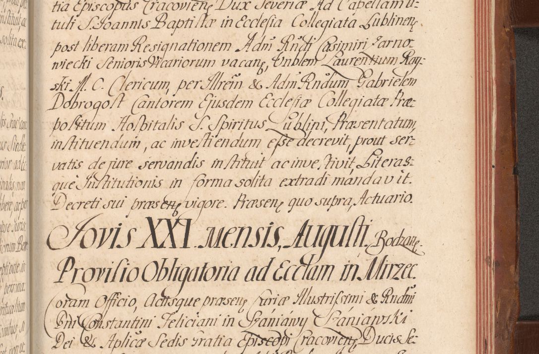 Zdjęcie nr 758 dla obiektu archiwalnego: Acta actorum episcopalium R. D. Constantini Feliciani in Szaniawy Szaniawski, episcopi Cracoviensis, ducis Severiae per annos 1724 - 1727 conscripta. Volumen II