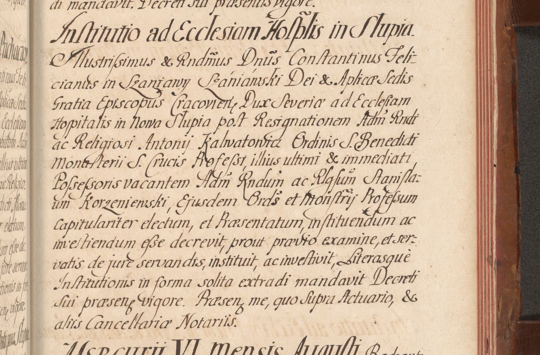 Zdjęcie nr 756 dla obiektu archiwalnego: Acta actorum episcopalium R. D. Constantini Feliciani in Szaniawy Szaniawski, episcopi Cracoviensis, ducis Severiae per annos 1724 - 1727 conscripta. Volumen II