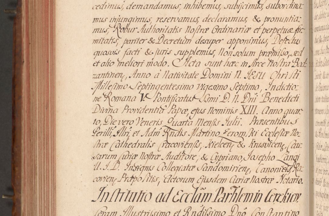 Zdjęcie nr 751 dla obiektu archiwalnego: Acta actorum episcopalium R. D. Constantini Feliciani in Szaniawy Szaniawski, episcopi Cracoviensis, ducis Severiae per annos 1724 - 1727 conscripta. Volumen II