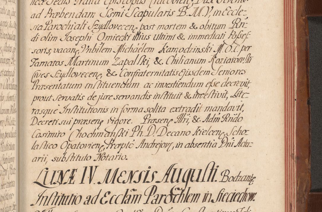 Zdjęcie nr 754 dla obiektu archiwalnego: Acta actorum episcopalium R. D. Constantini Feliciani in Szaniawy Szaniawski, episcopi Cracoviensis, ducis Severiae per annos 1724 - 1727 conscripta. Volumen II