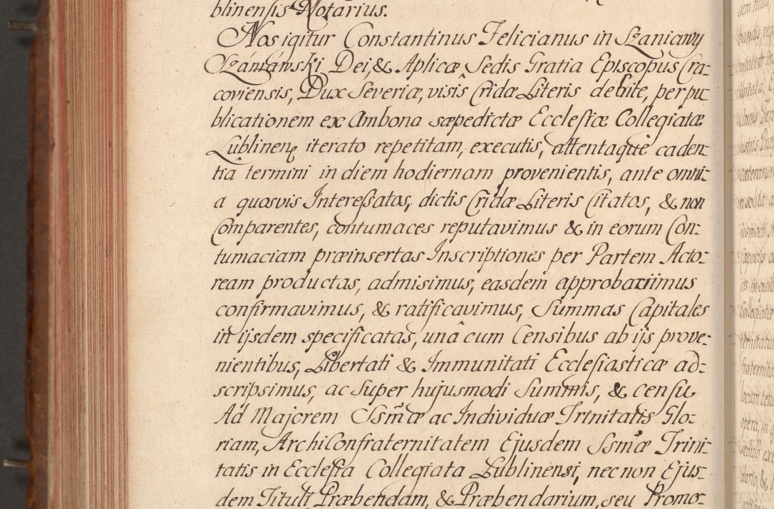 Zdjęcie nr 747 dla obiektu archiwalnego: Acta actorum episcopalium R. D. Constantini Feliciani in Szaniawy Szaniawski, episcopi Cracoviensis, ducis Severiae per annos 1724 - 1727 conscripta. Volumen II