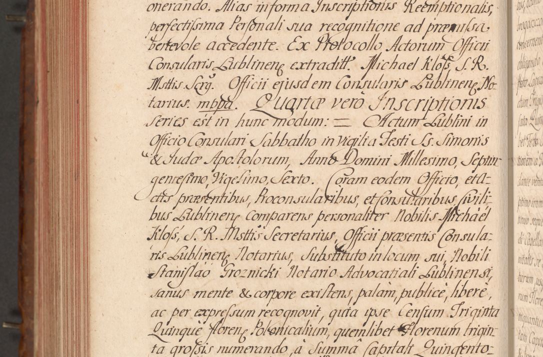 Zdjęcie nr 745 dla obiektu archiwalnego: Acta actorum episcopalium R. D. Constantini Feliciani in Szaniawy Szaniawski, episcopi Cracoviensis, ducis Severiae per annos 1724 - 1727 conscripta. Volumen II