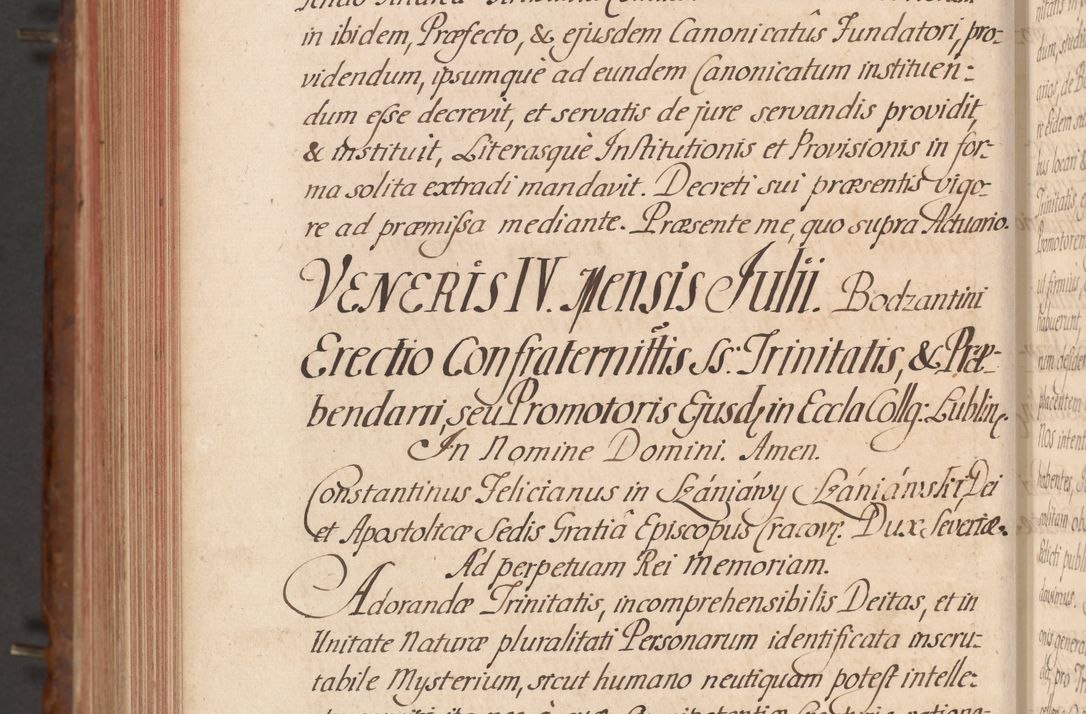 Zdjęcie nr 733 dla obiektu archiwalnego: Acta actorum episcopalium R. D. Constantini Feliciani in Szaniawy Szaniawski, episcopi Cracoviensis, ducis Severiae per annos 1724 - 1727 conscripta. Volumen II