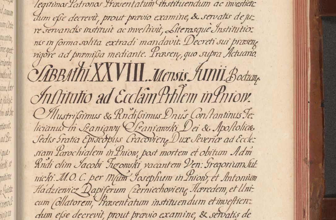 Zdjęcie nr 732 dla obiektu archiwalnego: Acta actorum episcopalium R. D. Constantini Feliciani in Szaniawy Szaniawski, episcopi Cracoviensis, ducis Severiae per annos 1724 - 1727 conscripta. Volumen II