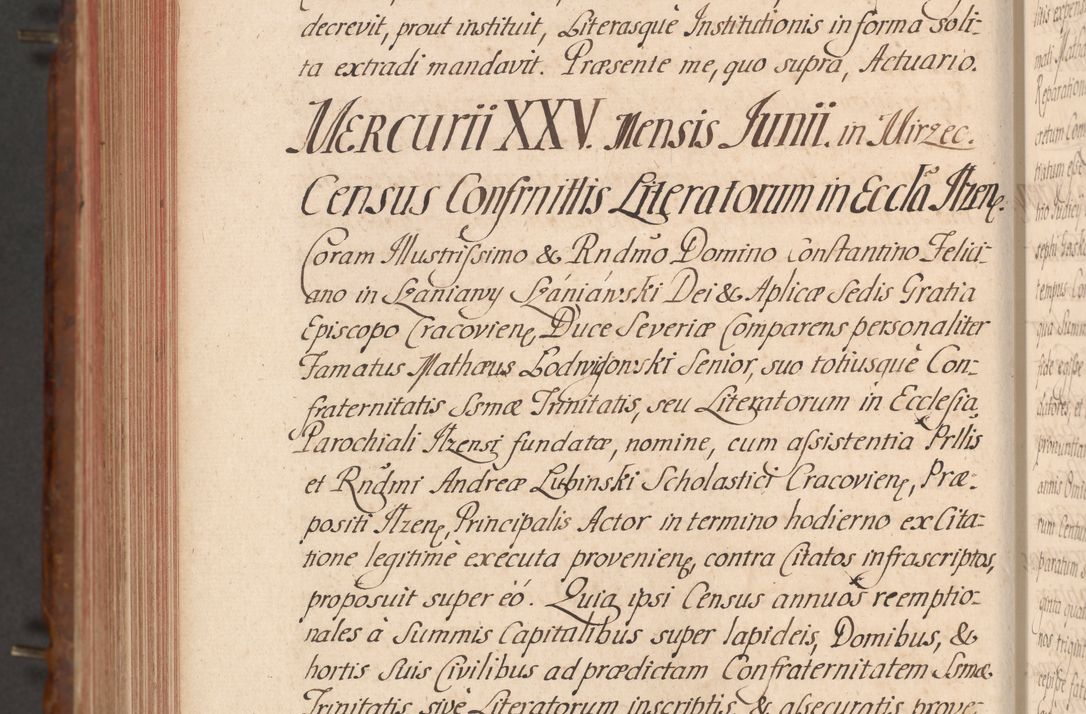 Zdjęcie nr 729 dla obiektu archiwalnego: Acta actorum episcopalium R. D. Constantini Feliciani in Szaniawy Szaniawski, episcopi Cracoviensis, ducis Severiae per annos 1724 - 1727 conscripta. Volumen II