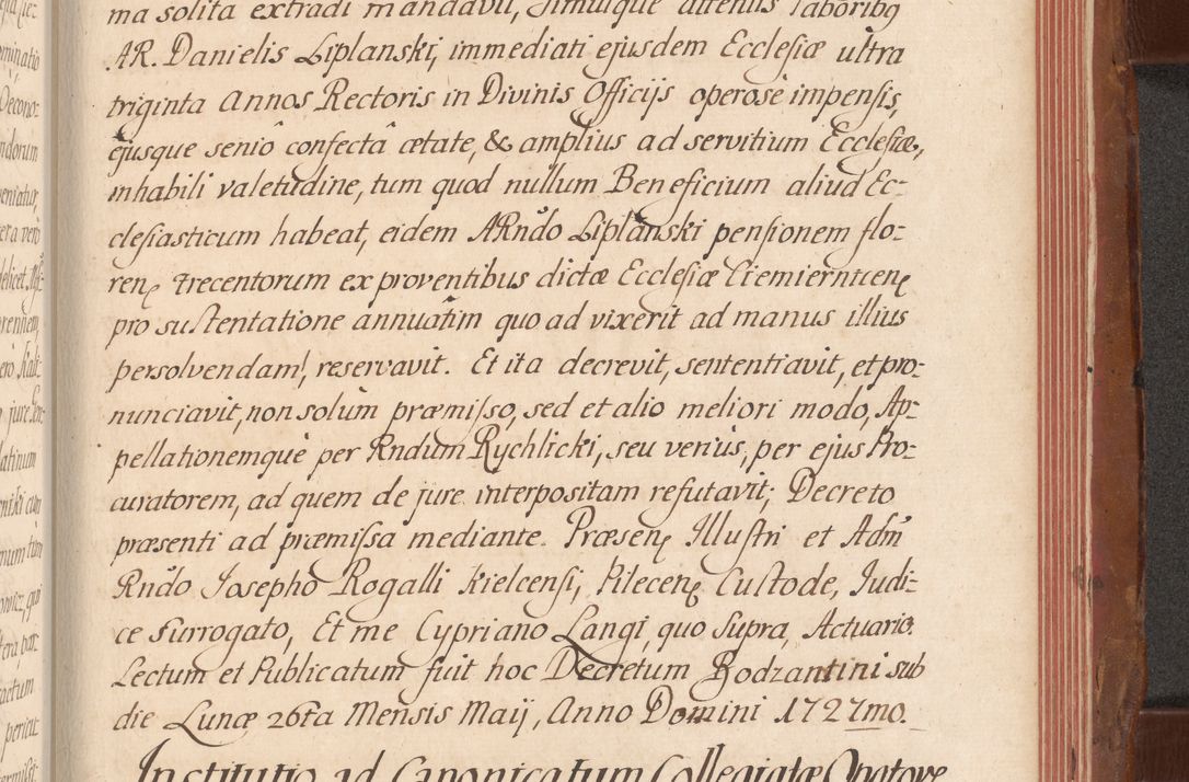 Zdjęcie nr 724 dla obiektu archiwalnego: Acta actorum episcopalium R. D. Constantini Feliciani in Szaniawy Szaniawski, episcopi Cracoviensis, ducis Severiae per annos 1724 - 1727 conscripta. Volumen II