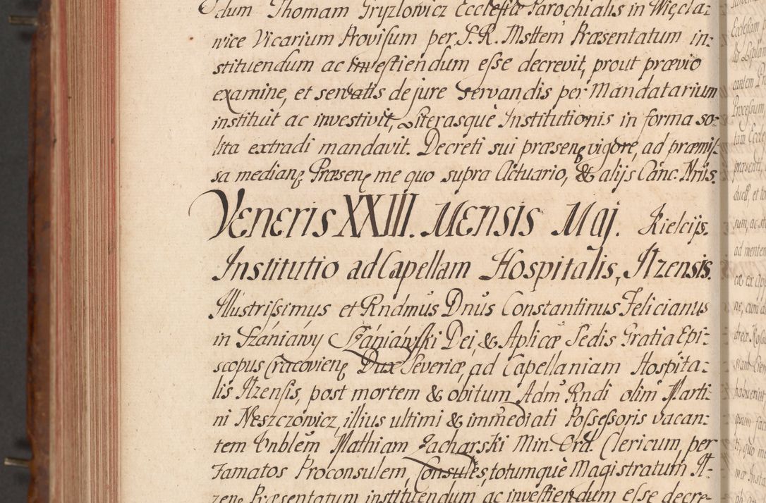 Zdjęcie nr 715 dla obiektu archiwalnego: Acta actorum episcopalium R. D. Constantini Feliciani in Szaniawy Szaniawski, episcopi Cracoviensis, ducis Severiae per annos 1724 - 1727 conscripta. Volumen II