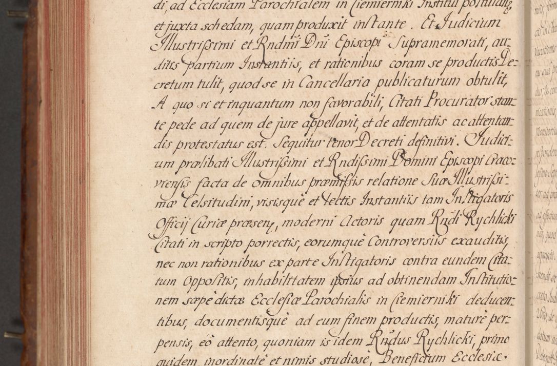 Zdjęcie nr 717 dla obiektu archiwalnego: Acta actorum episcopalium R. D. Constantini Feliciani in Szaniawy Szaniawski, episcopi Cracoviensis, ducis Severiae per annos 1724 - 1727 conscripta. Volumen II