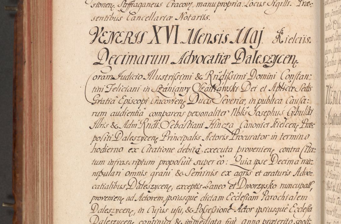Zdjęcie nr 713 dla obiektu archiwalnego: Acta actorum episcopalium R. D. Constantini Feliciani in Szaniawy Szaniawski, episcopi Cracoviensis, ducis Severiae per annos 1724 - 1727 conscripta. Volumen II