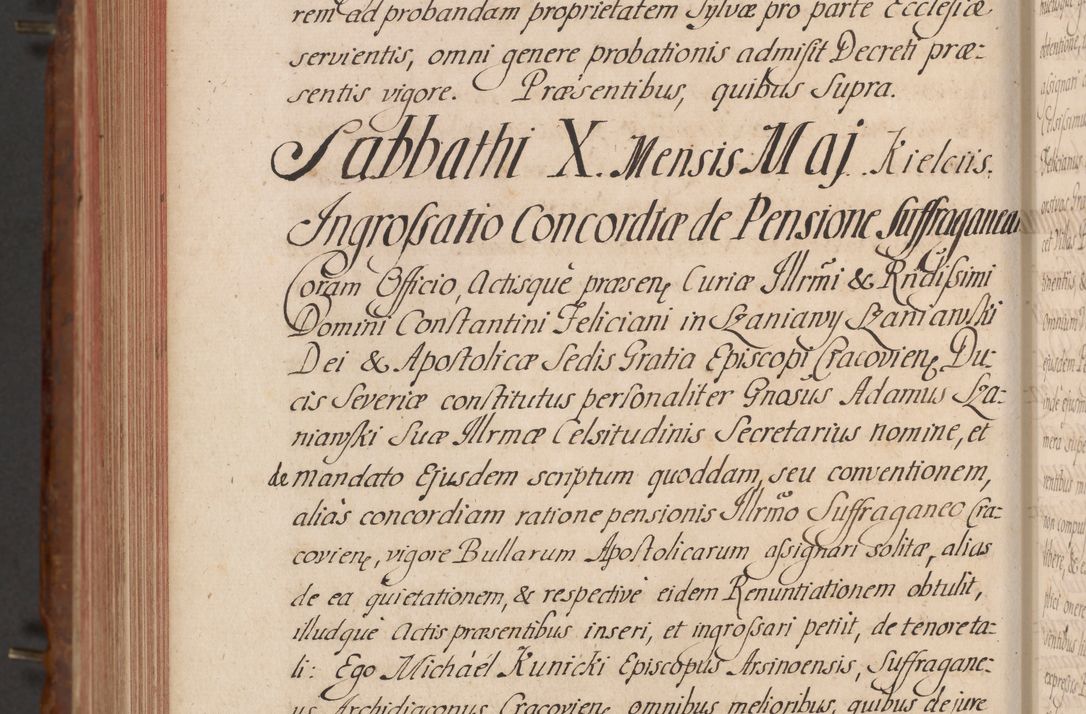 Zdjęcie nr 711 dla obiektu archiwalnego: Acta actorum episcopalium R. D. Constantini Feliciani in Szaniawy Szaniawski, episcopi Cracoviensis, ducis Severiae per annos 1724 - 1727 conscripta. Volumen II