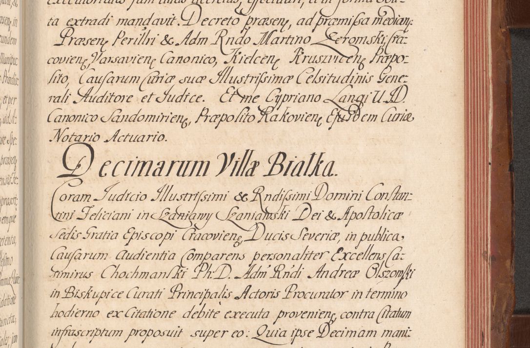 Zdjęcie nr 708 dla obiektu archiwalnego: Acta actorum episcopalium R. D. Constantini Feliciani in Szaniawy Szaniawski, episcopi Cracoviensis, ducis Severiae per annos 1724 - 1727 conscripta. Volumen II