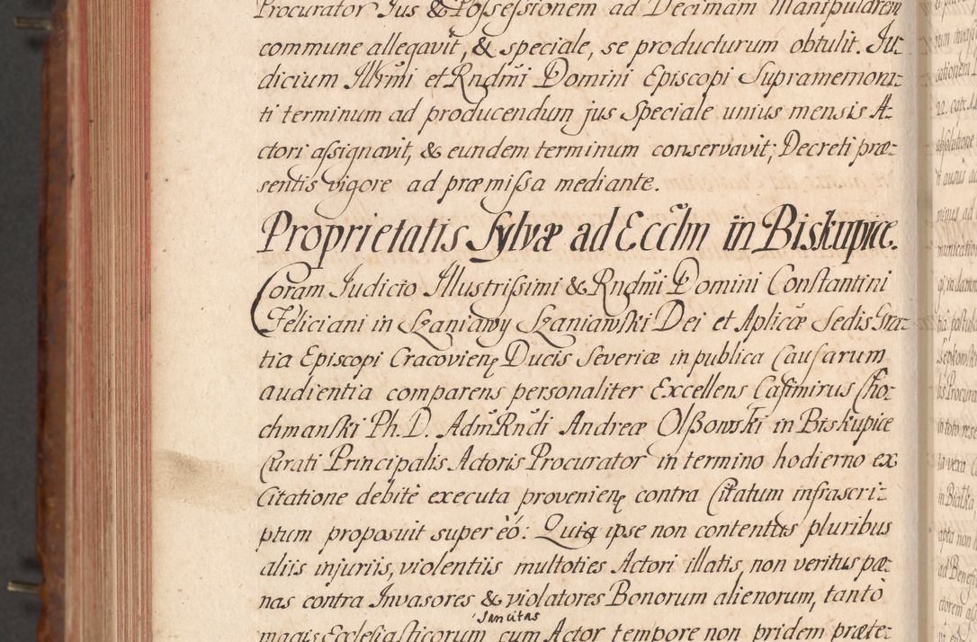 Zdjęcie nr 709 dla obiektu archiwalnego: Acta actorum episcopalium R. D. Constantini Feliciani in Szaniawy Szaniawski, episcopi Cracoviensis, ducis Severiae per annos 1724 - 1727 conscripta. Volumen II