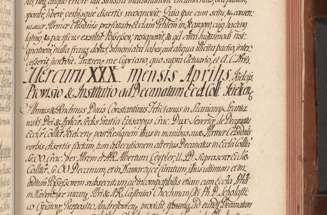 Zdjęcie nr 704 dla obiektu archiwalnego: Acta actorum episcopalium R. D. Constantini Feliciani in Szaniawy Szaniawski, episcopi Cracoviensis, ducis Severiae per annos 1724 - 1727 conscripta. Volumen II