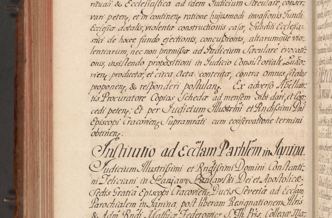 Zdjęcie nr 703 dla obiektu archiwalnego: Acta actorum episcopalium R. D. Constantini Feliciani in Szaniawy Szaniawski, episcopi Cracoviensis, ducis Severiae per annos 1724 - 1727 conscripta. Volumen II