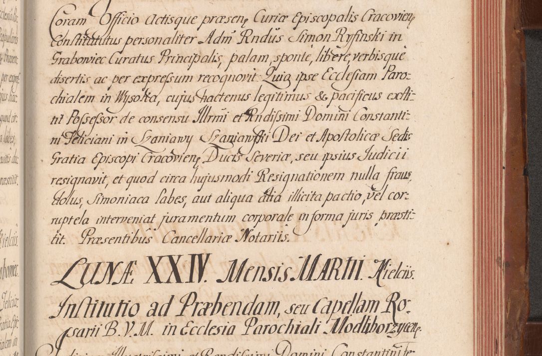 Zdjęcie nr 698 dla obiektu archiwalnego: Acta actorum episcopalium R. D. Constantini Feliciani in Szaniawy Szaniawski, episcopi Cracoviensis, ducis Severiae per annos 1724 - 1727 conscripta. Volumen II