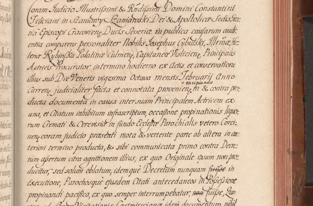Zdjęcie nr 694 dla obiektu archiwalnego: Acta actorum episcopalium R. D. Constantini Feliciani in Szaniawy Szaniawski, episcopi Cracoviensis, ducis Severiae per annos 1724 - 1727 conscripta. Volumen II