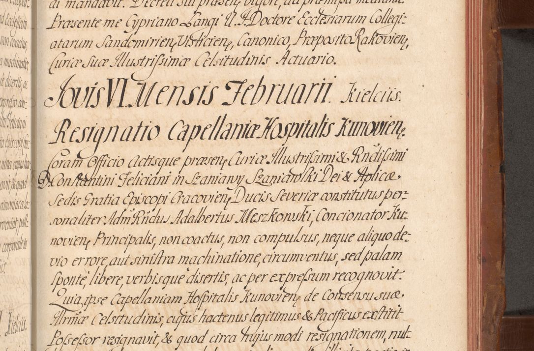 Zdjęcie nr 664 dla obiektu archiwalnego: Acta actorum episcopalium R. D. Constantini Feliciani in Szaniawy Szaniawski, episcopi Cracoviensis, ducis Severiae per annos 1724 - 1727 conscripta. Volumen II