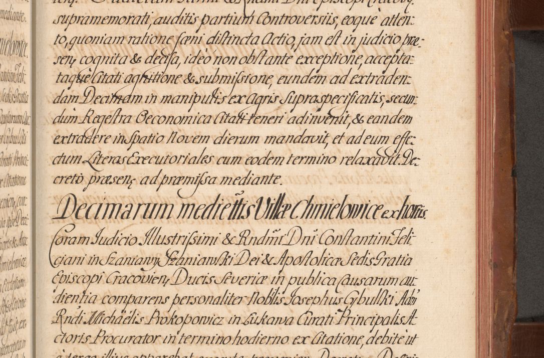 Zdjęcie nr 650 dla obiektu archiwalnego: Acta actorum episcopalium R. D. Constantini Feliciani in Szaniawy Szaniawski, episcopi Cracoviensis, ducis Severiae per annos 1724 - 1727 conscripta. Volumen II