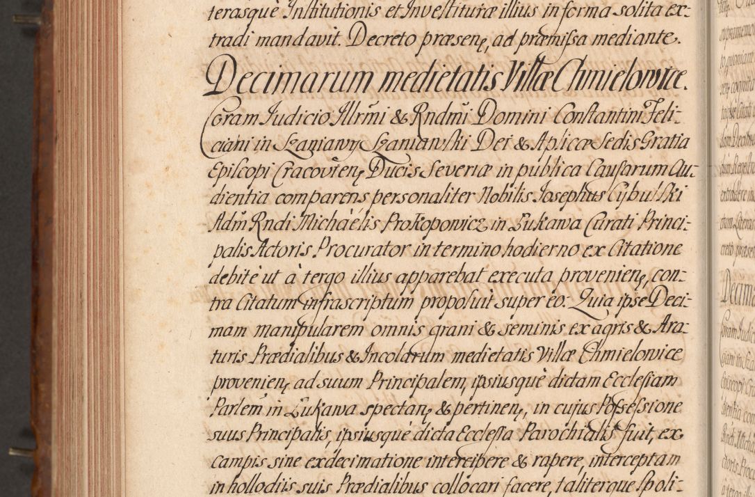 Zdjęcie nr 649 dla obiektu archiwalnego: Acta actorum episcopalium R. D. Constantini Feliciani in Szaniawy Szaniawski, episcopi Cracoviensis, ducis Severiae per annos 1724 - 1727 conscripta. Volumen II