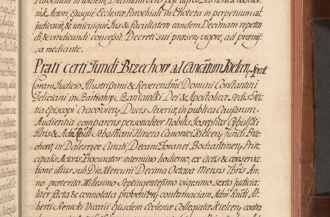 Zdjęcie nr 634 dla obiektu archiwalnego: Acta actorum episcopalium R. D. Constantini Feliciani in Szaniawy Szaniawski, episcopi Cracoviensis, ducis Severiae per annos 1724 - 1727 conscripta. Volumen II