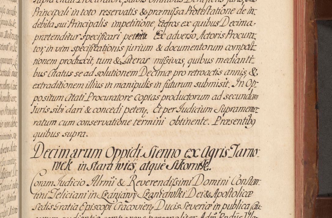 Zdjęcie nr 632 dla obiektu archiwalnego: Acta actorum episcopalium R. D. Constantini Feliciani in Szaniawy Szaniawski, episcopi Cracoviensis, ducis Severiae per annos 1724 - 1727 conscripta. Volumen II