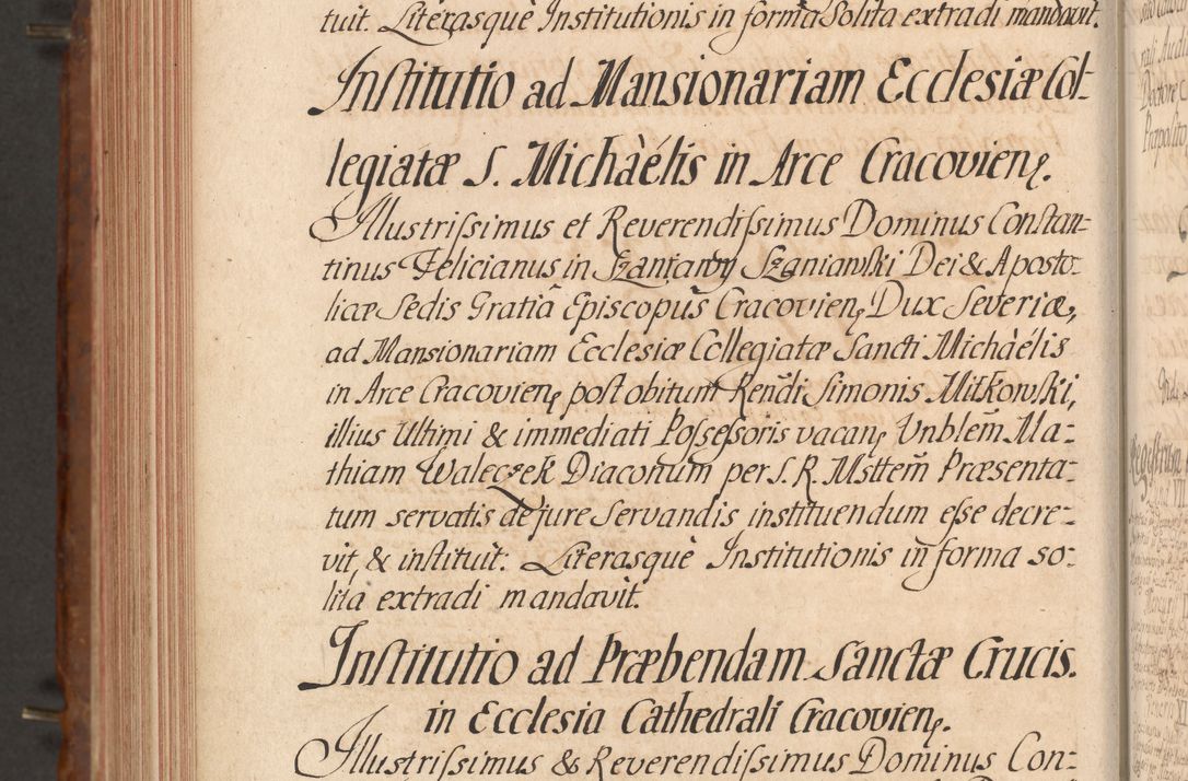 Zdjęcie nr 623 dla obiektu archiwalnego: Acta actorum episcopalium R. D. Constantini Feliciani in Szaniawy Szaniawski, episcopi Cracoviensis, ducis Severiae per annos 1724 - 1727 conscripta. Volumen II