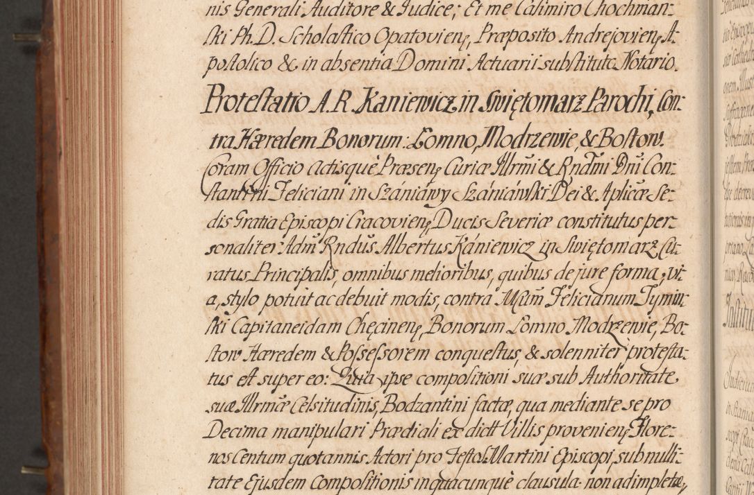 Zdjęcie nr 621 dla obiektu archiwalnego: Acta actorum episcopalium R. D. Constantini Feliciani in Szaniawy Szaniawski, episcopi Cracoviensis, ducis Severiae per annos 1724 - 1727 conscripta. Volumen II