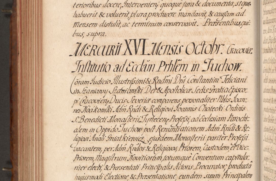Zdjęcie nr 617 dla obiektu archiwalnego: Acta actorum episcopalium R. D. Constantini Feliciani in Szaniawy Szaniawski, episcopi Cracoviensis, ducis Severiae per annos 1724 - 1727 conscripta. Volumen II
