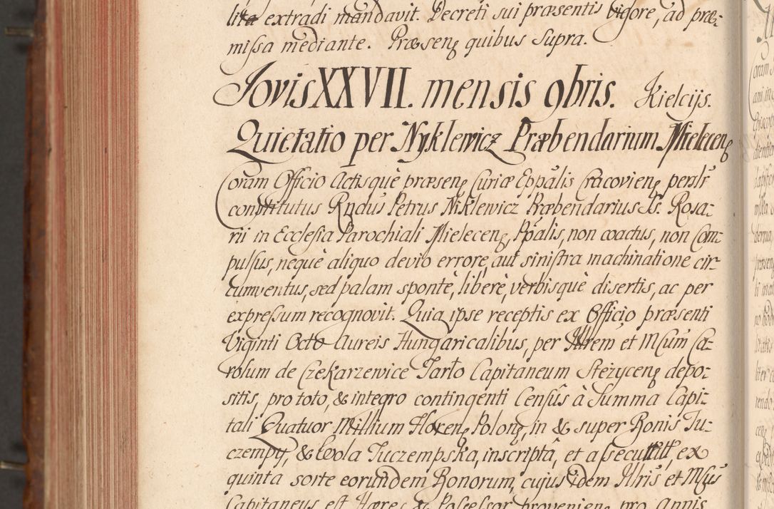 Zdjęcie nr 806 dla obiektu archiwalnego: Acta actorum episcopalium R. D. Constantini Feliciani in Szaniawy Szaniawski, episcopi Cracoviensis, ducis Severiae per annos 1724 - 1727 conscripta. Volumen II