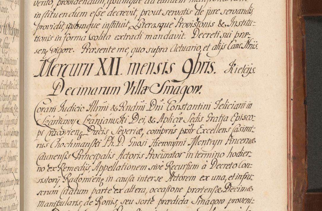 Zdjęcie nr 801 dla obiektu archiwalnego: Acta actorum episcopalium R. D. Constantini Feliciani in Szaniawy Szaniawski, episcopi Cracoviensis, ducis Severiae per annos 1724 - 1727 conscripta. Volumen II