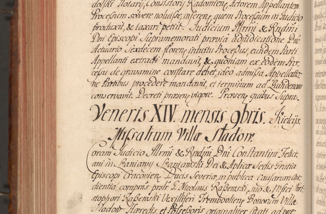 Zdjęcie nr 802 dla obiektu archiwalnego: Acta actorum episcopalium R. D. Constantini Feliciani in Szaniawy Szaniawski, episcopi Cracoviensis, ducis Severiae per annos 1724 - 1727 conscripta. Volumen II