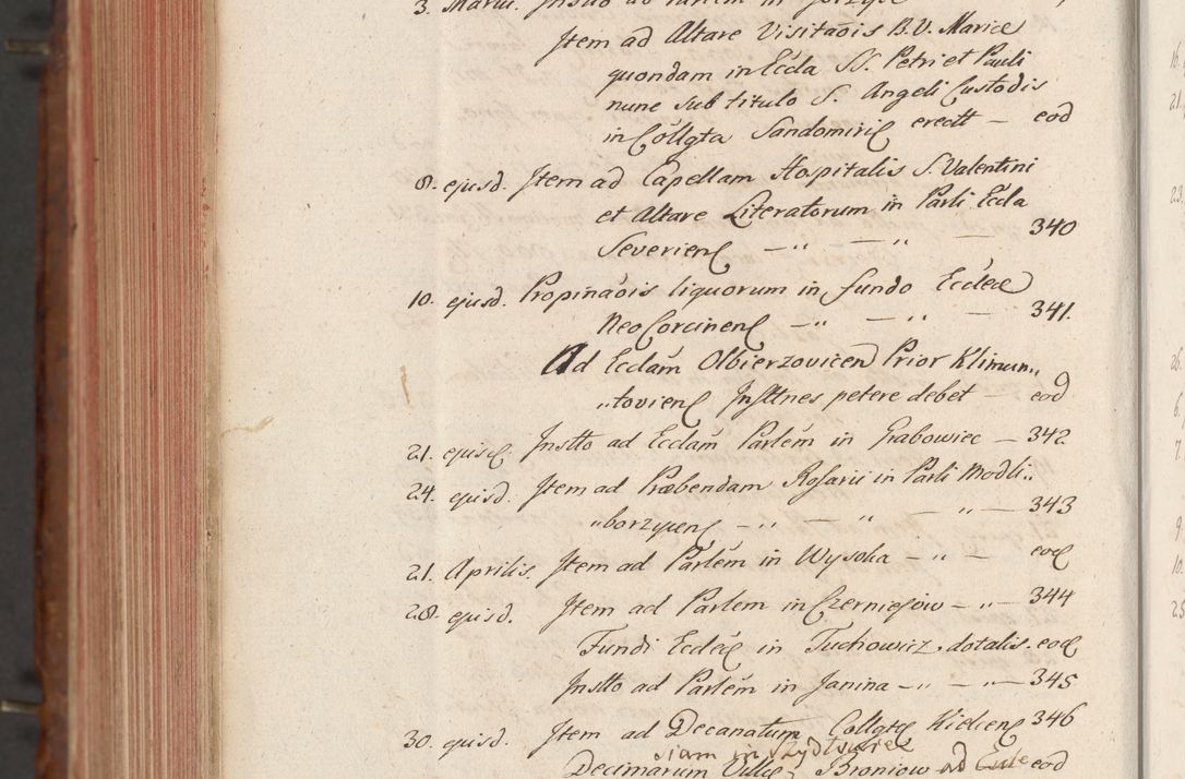 Zdjęcie nr 856 dla obiektu archiwalnego: Acta actorum episcopalium R. D. Constantini Feliciani in Szaniawy Szaniawski, episcopi Cracoviensis, ducis Severiae per annos 1724 - 1727 conscripta. Volumen II
