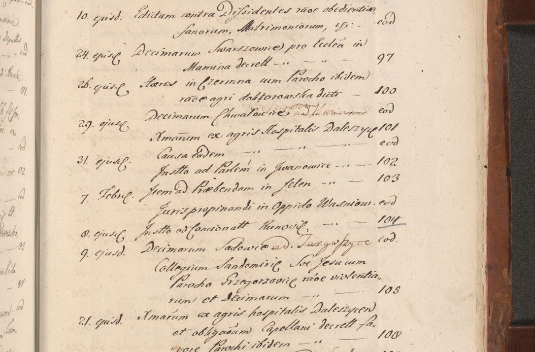 Zdjęcie nr 843 dla obiektu archiwalnego: Acta actorum episcopalium R. D. Constantini Feliciani in Szaniawy Szaniawski, episcopi Cracoviensis, ducis Severiae per annos 1724 - 1727 conscripta. Volumen II