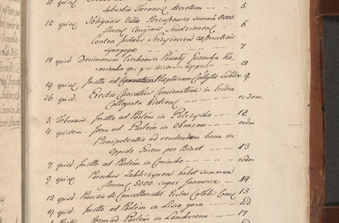 Zdjęcie nr 837 dla obiektu archiwalnego: Acta actorum episcopalium R. D. Constantini Feliciani in Szaniawy Szaniawski, episcopi Cracoviensis, ducis Severiae per annos 1724 - 1727 conscripta. Volumen II